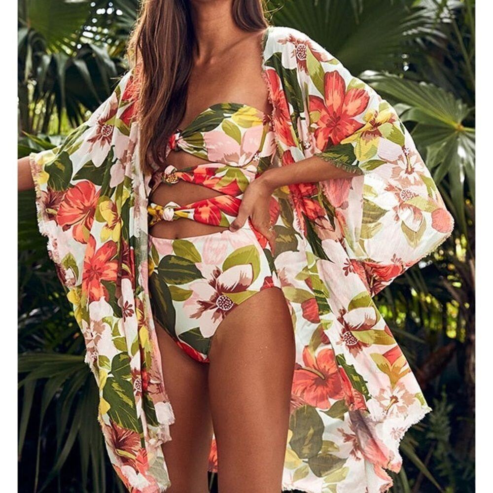 Sunfere FLOWER PRINTED SWIMSUIT with pareo 🤍